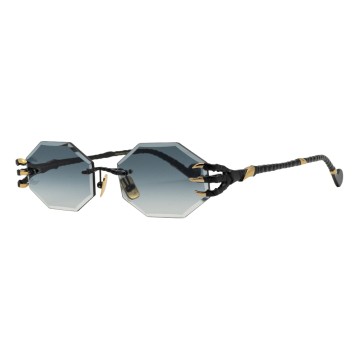 Anna-Karin Karlsson THE CLAW THE NEST OCTAGONAL 2.0 BLACK GREY 24 Carats Gold Plated Limited 4/55 Unisex Güneş Gözlüğü